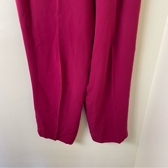 Talbots Raspberry 100% Silk Set! Silk Button Up Top & Pant Set Size 6 - Picture 9 of 16